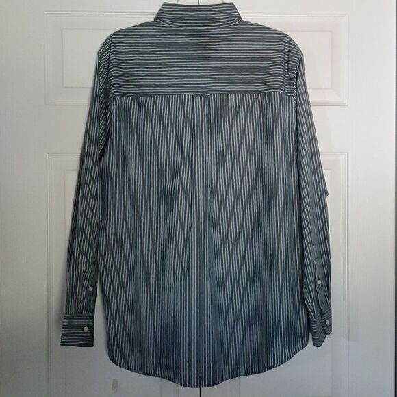 Chaps Men's Striped Button Down Shirt Size Large - Picture 5 of 9